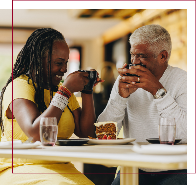 couple having cake